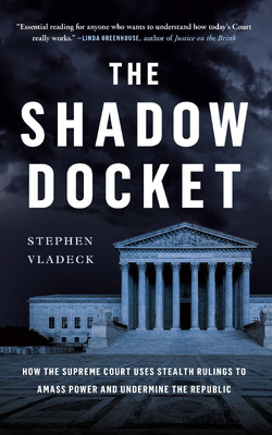 Book cover showing U.S. Supreme Court against dark, cloudy skies.