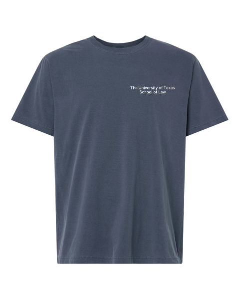 Canvas Washed Navy T-shirt with The University of Texas School of Law