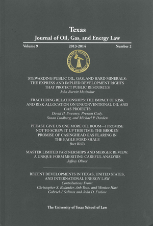 Texas Journal of Oil Gas & Energy Law Volume 9 Issue 2 cover