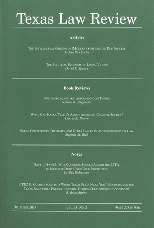 Texas Law Review Volume 93 Issue 2 cover