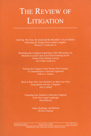 The Review of Litigation Volume 33 Issue 4 cover