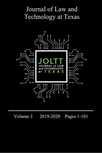 Journal of Law and Technology at Texas Volume 3 cover art