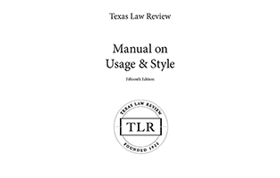 Texas Law Review Manual on Usage and Style 15th Edition TXShop cover art