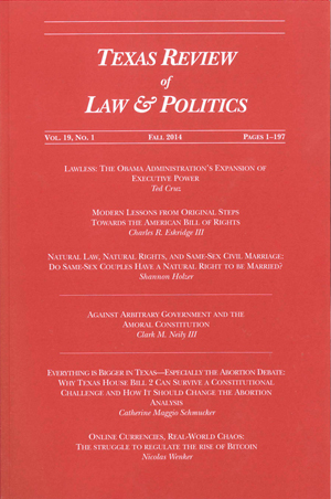 Texas Review of Law & Politics cover