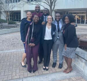 Students and coaches from the NBLSA Constance Baker Motley mock trial team in Baton Rouge, Louisiana