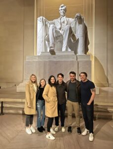 Mock trial team at the Lincoln Memorial in Washington, D.C.
