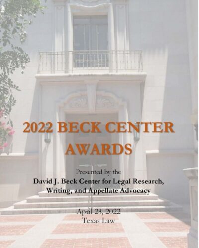 Beck Center Awards Program_2022_Cover