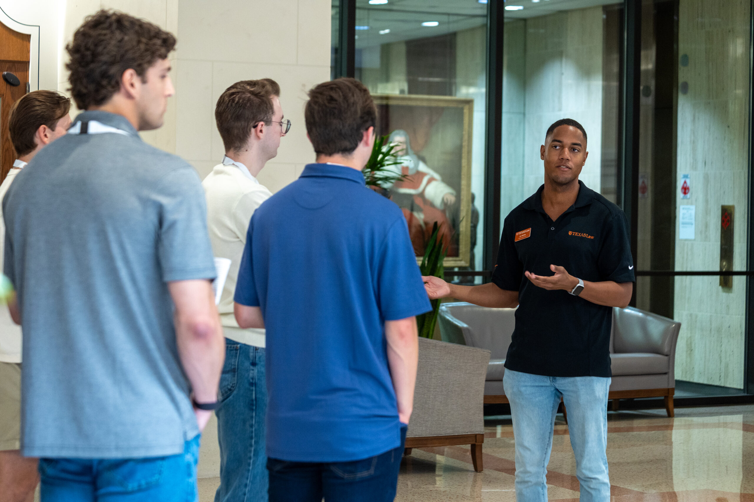 Tour Guide with students