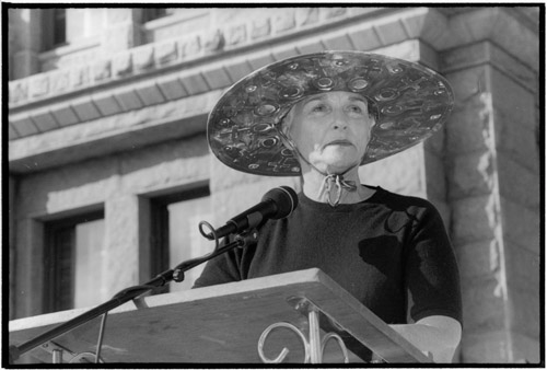 Farenthold at a 1997 anti-nuclear protest