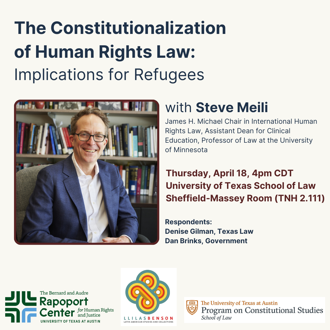 Rapoport Center For Human Rights And Justice | Steve Meili, “The ...