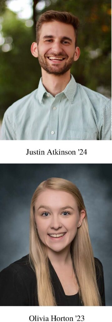 Justin Atkinson and Olivia Horton