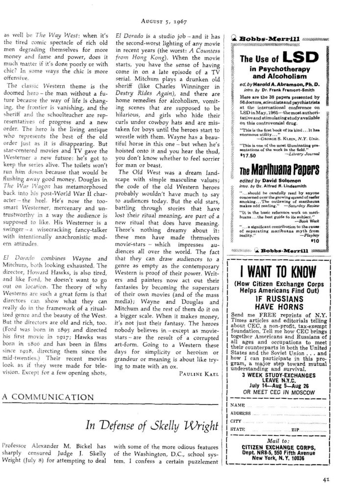 The Michael Tigar Archive | Decades | 1960s