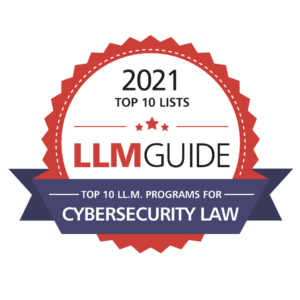 Award Badge from LLMGUIDE for 2021 Top 10 List in Cybersecurity Law
