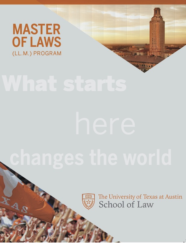 Texas Law LL.M. Admissions Bulletin cover
