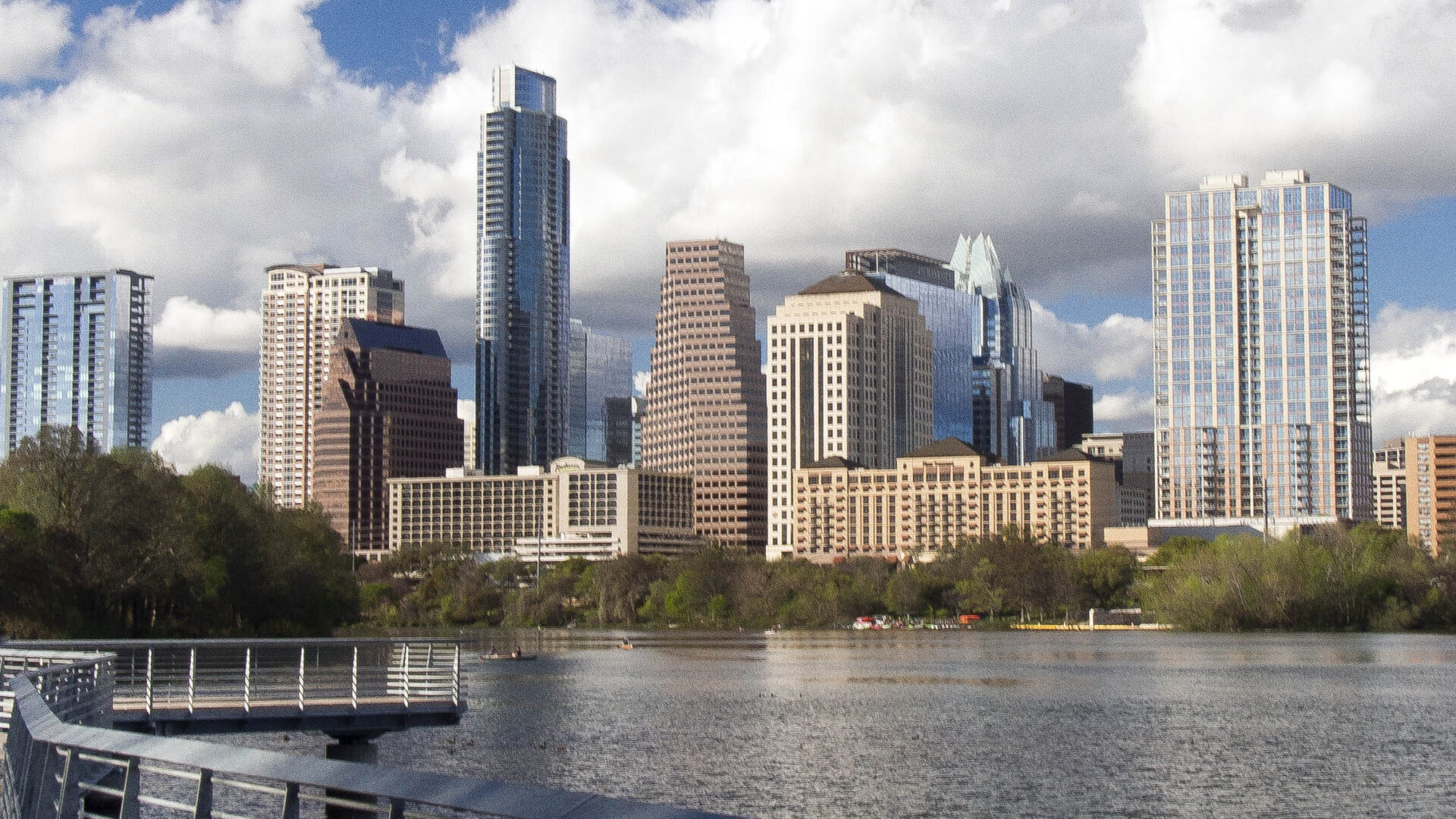 Austin hike and bike trail on Lady Bird Lake 2015