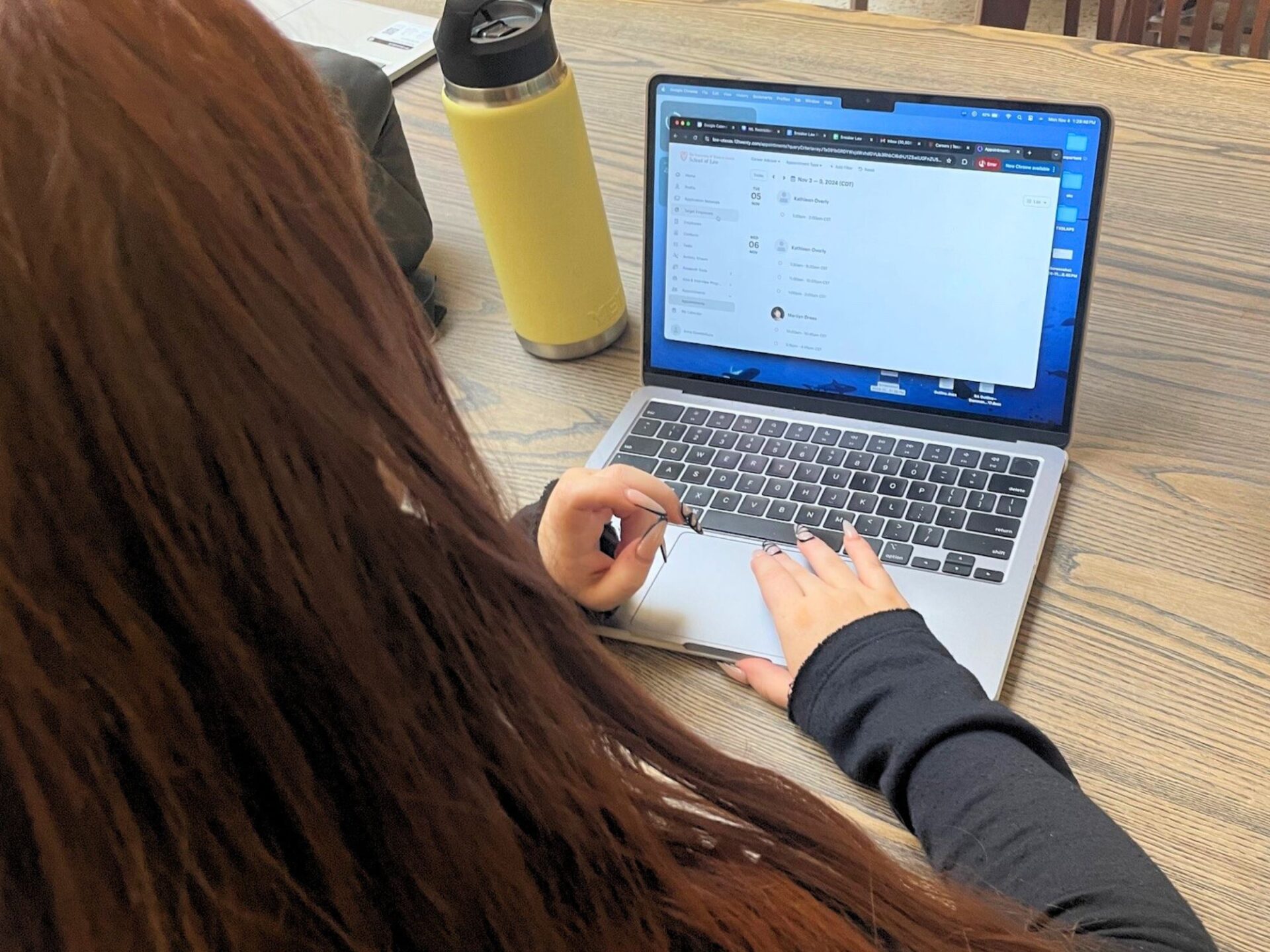 Student using TEX platform