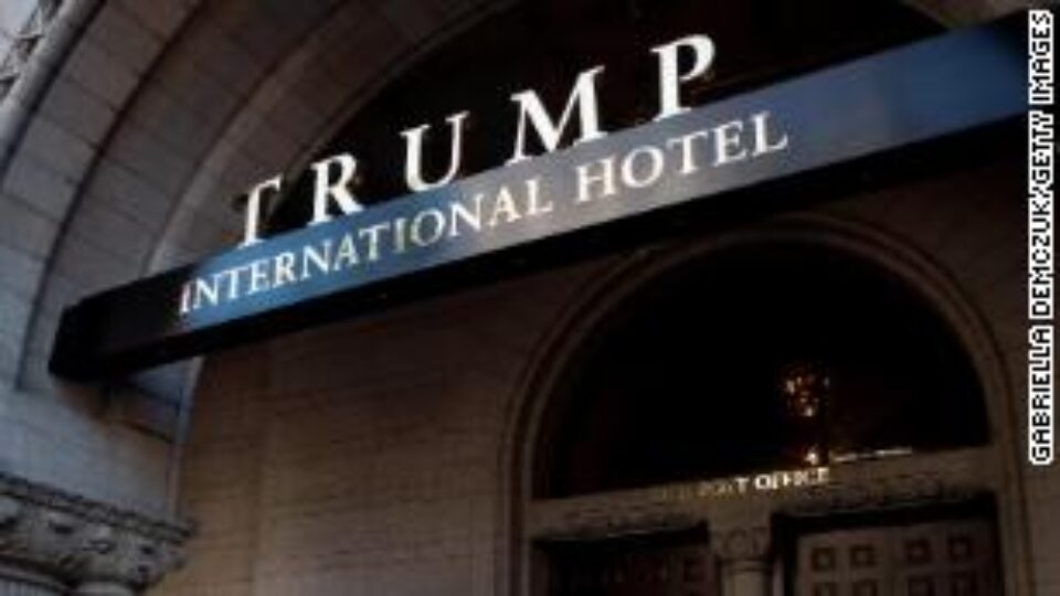 The Trump International Hotel entrance.