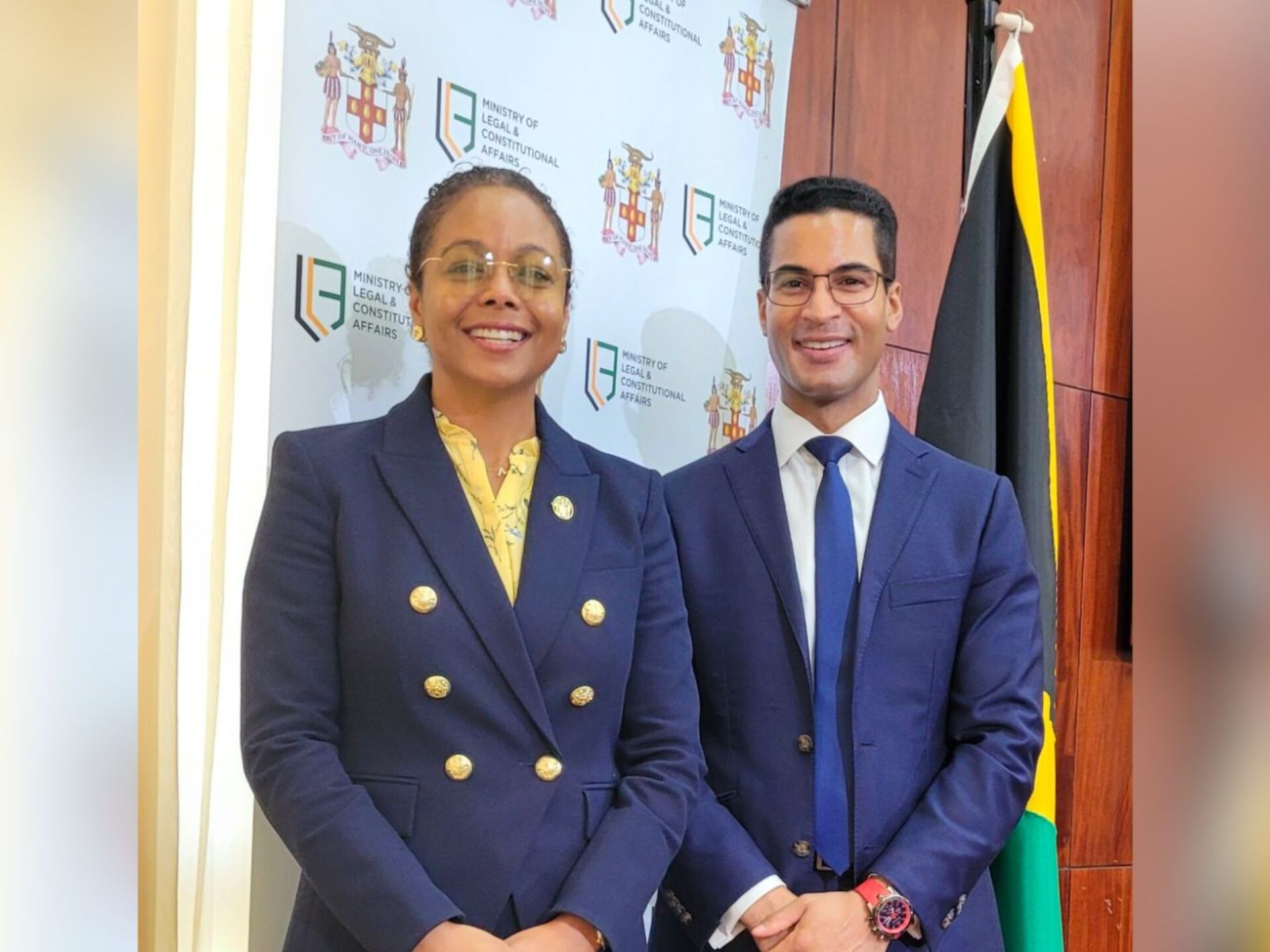 Minister Marlene Malahoo Forte and Professor Richard Albert