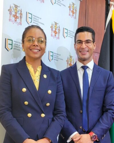 Minister Marlene Malahoo Forte and Professor Richard Albert