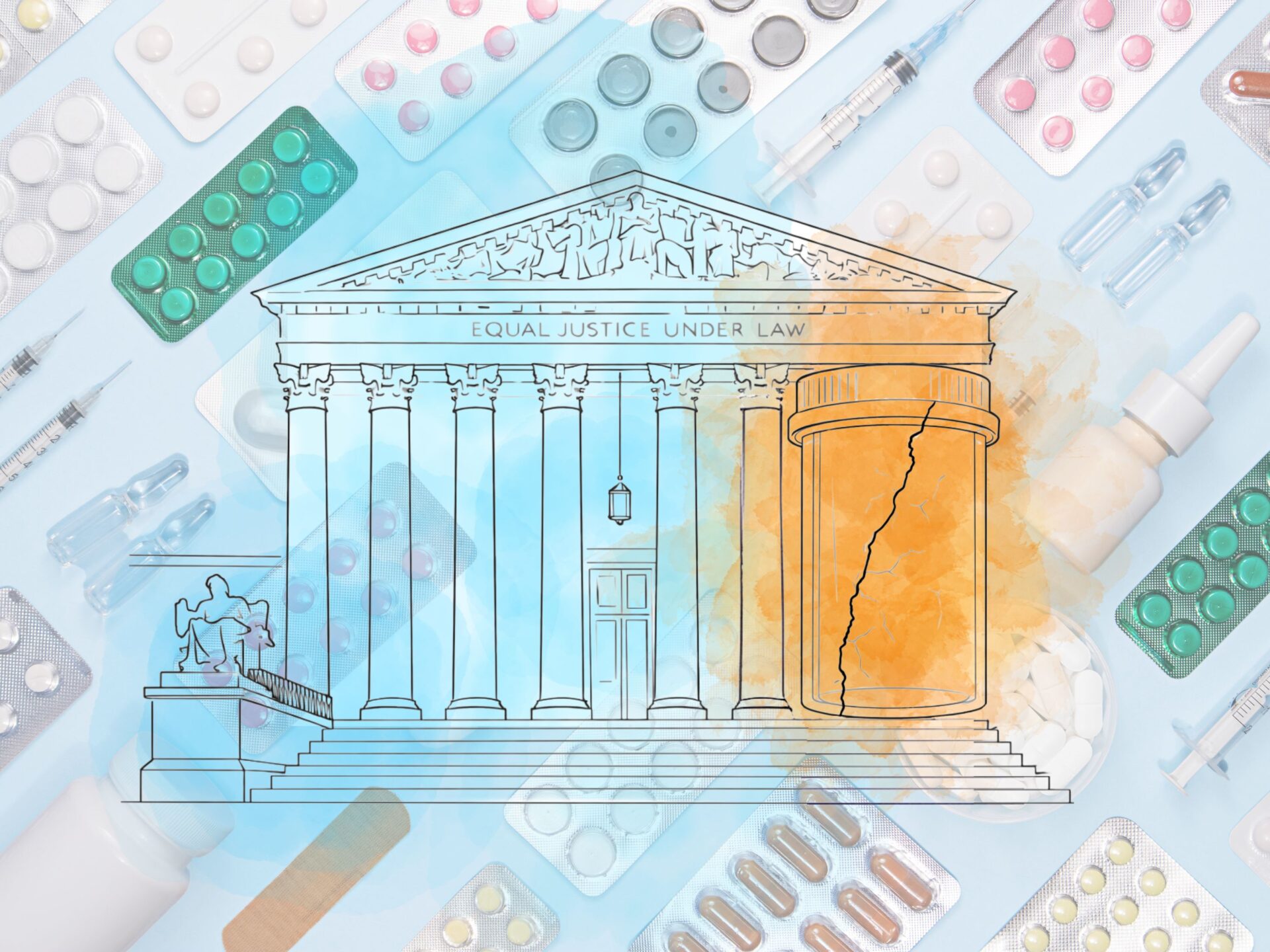 abstract art about courts and prescription labeling