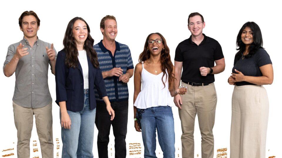 Portrait of Liam Herrera, Emily Piter, Ben Dunbar, Andreana Faucette, Kyle Gotimer, and Kavya Balaji.
