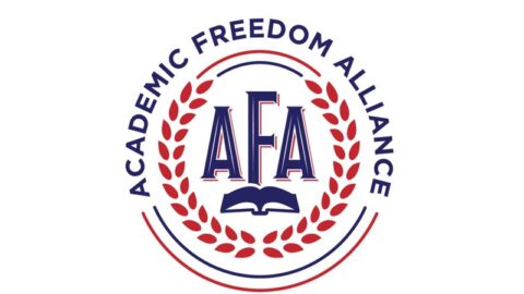 Academic Freedom Alliance Logo, in blue and red