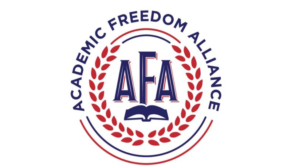 Academic Freedom Alliance Logo, in blue and red