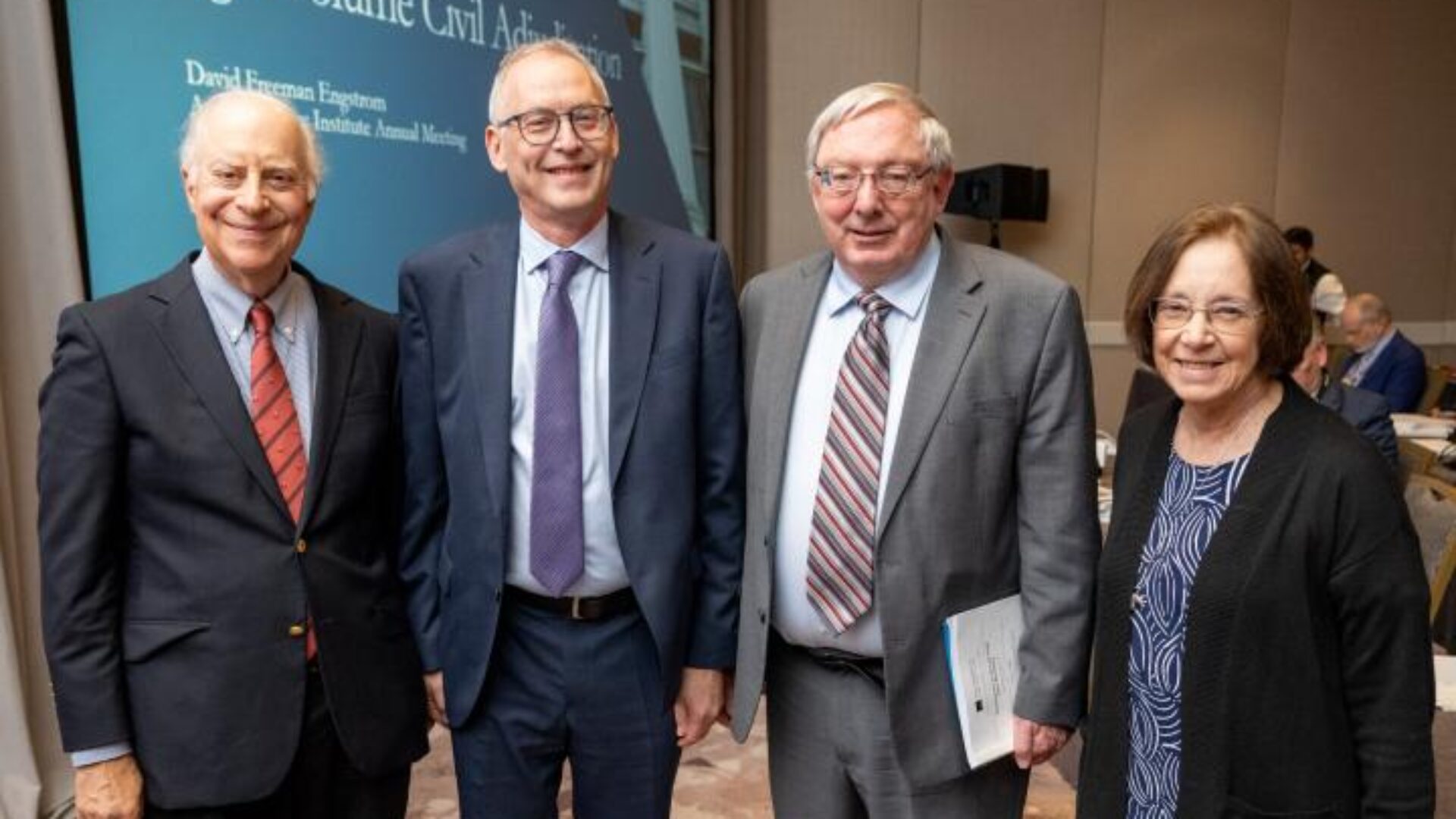ALI President David Levi, Reporters Richard L. Hasen and Douglas Laycock, and ALI Director Diane Wood