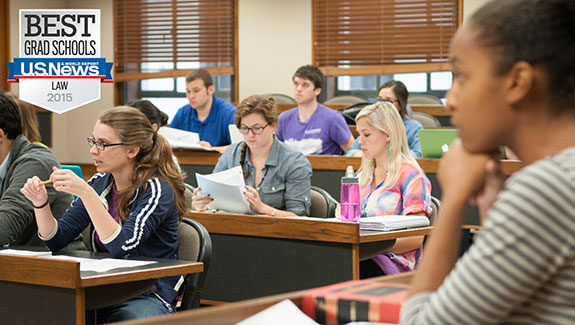 Students sitting in a classroom