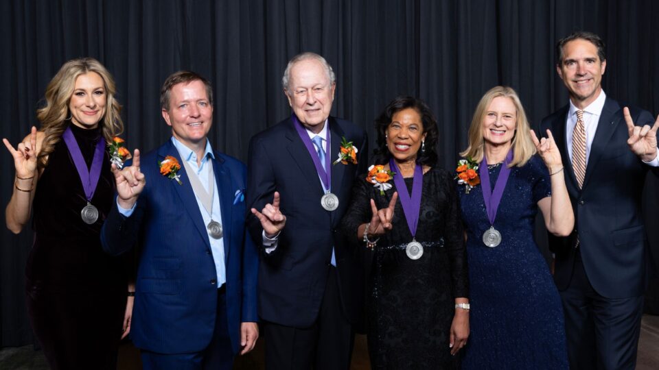 2024 Alumni Awards honorees with Dean Chesney.