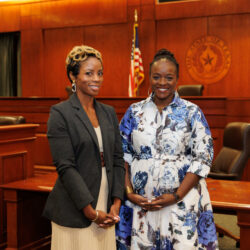Associate Dean Shavonne Henderson and guest speaker, Professor Carliss Chatman ’04