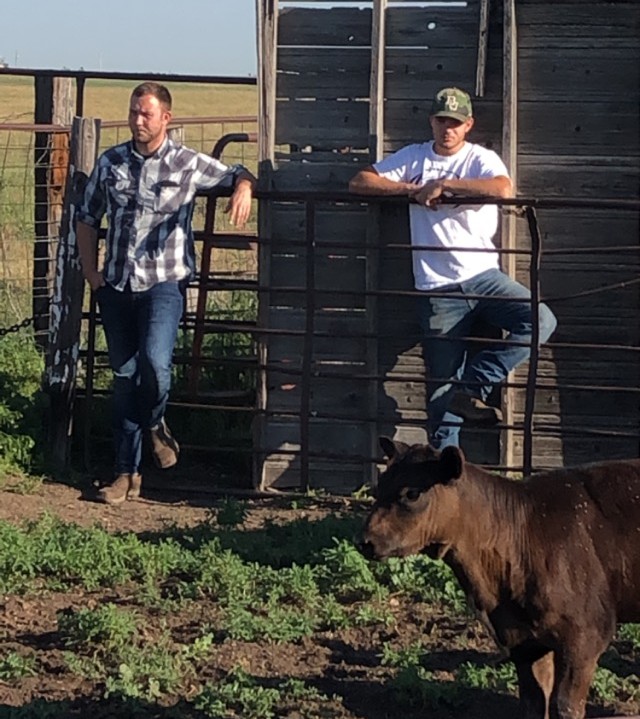Cade Killen with brother Austin on family farm