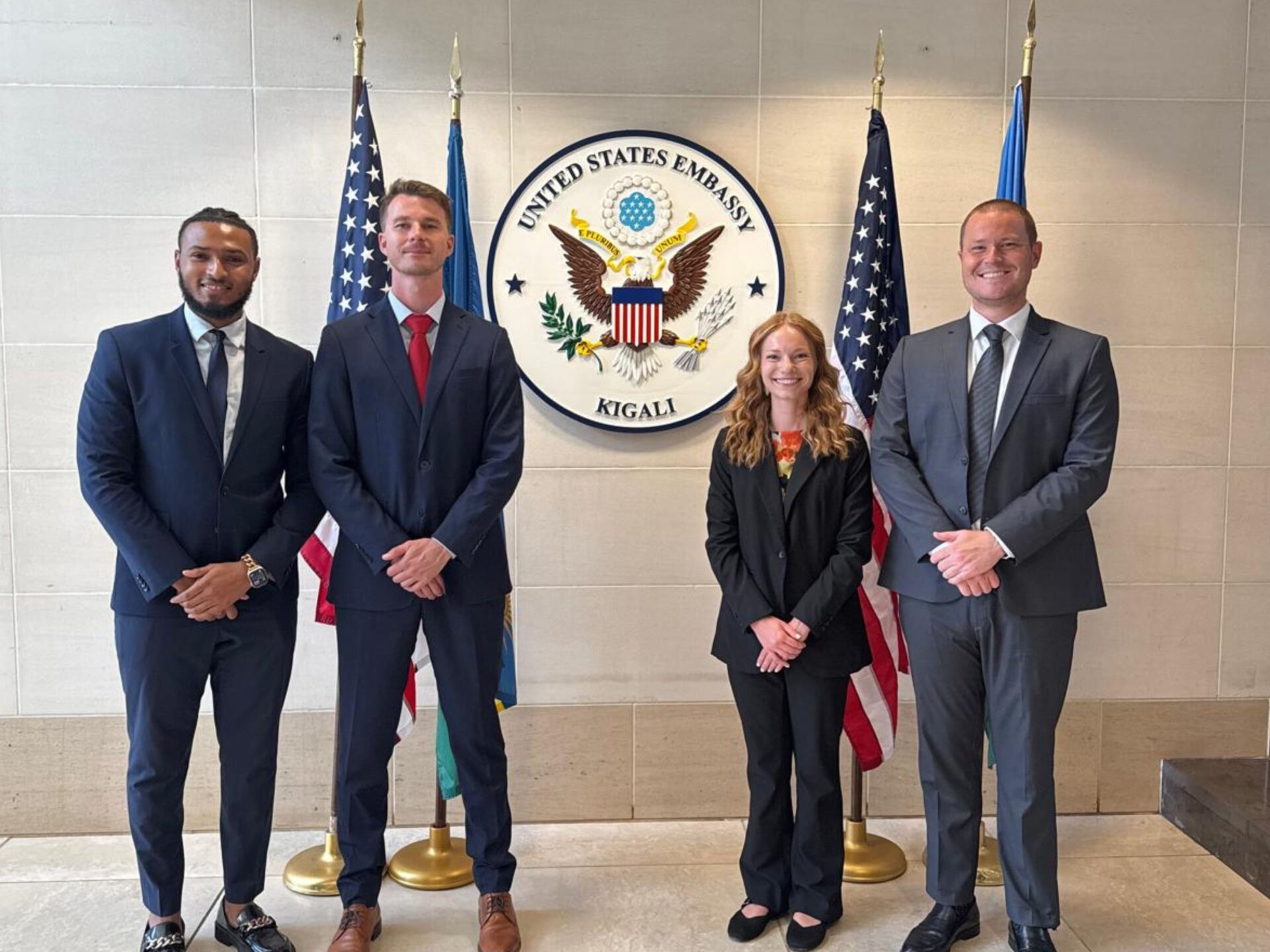 Cassidy Winters ’27 at the United States Embassy in Kigali, Rwanda