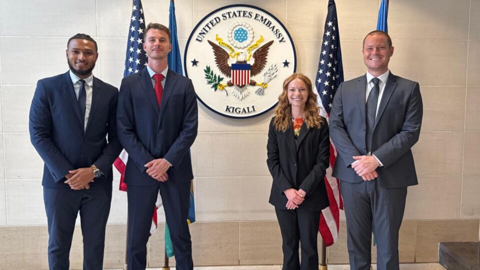 Cassidy Winters ’27 at the United States Embassy in Kigali, Rwanda
