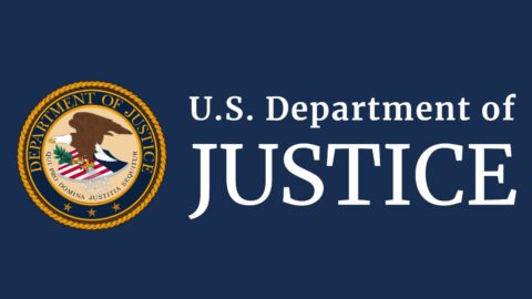 Logo for the U.S. Department of Justice.