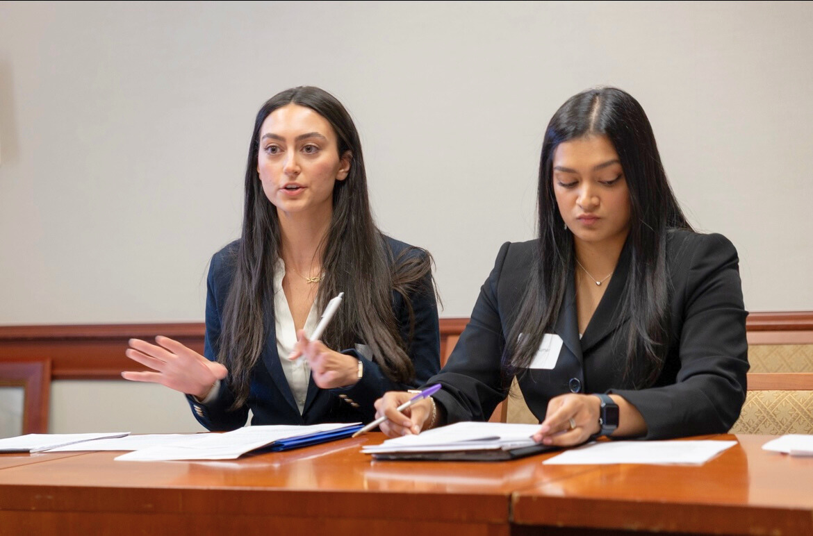 Daniella Nassar with her competition partner at TBLS