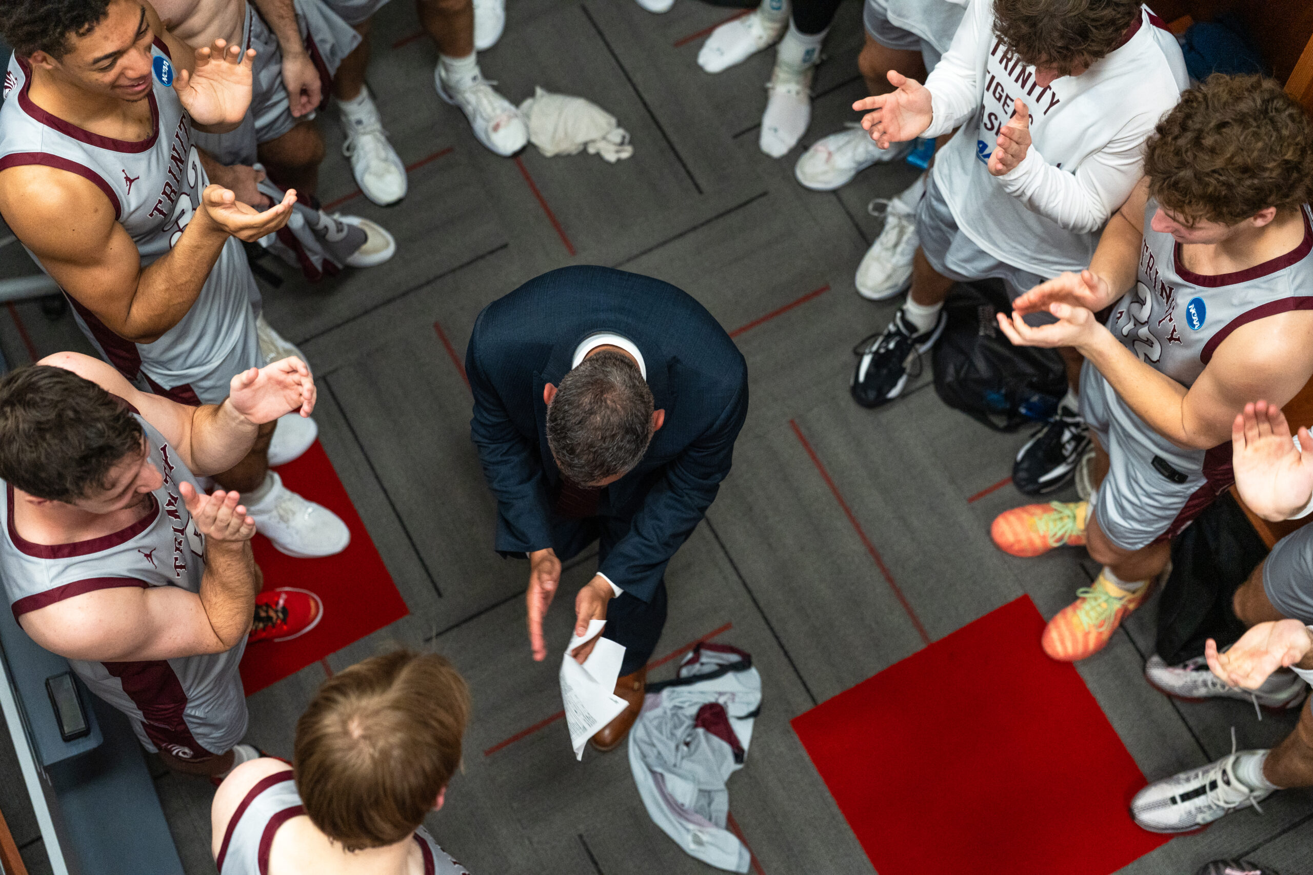 Marwan Elrakabawy in Locker Room Huddle