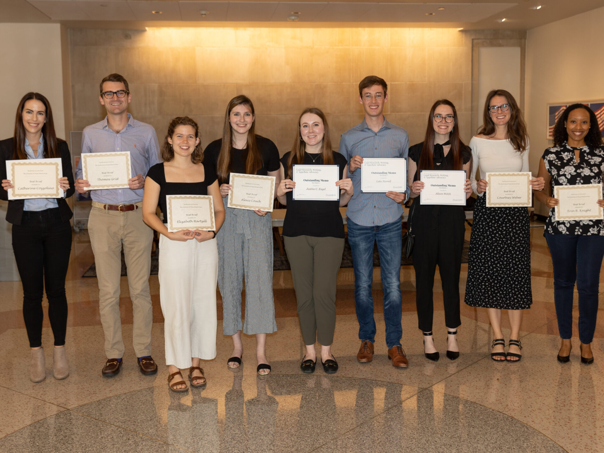 UT Law School Beck Awards 2022 with winners
