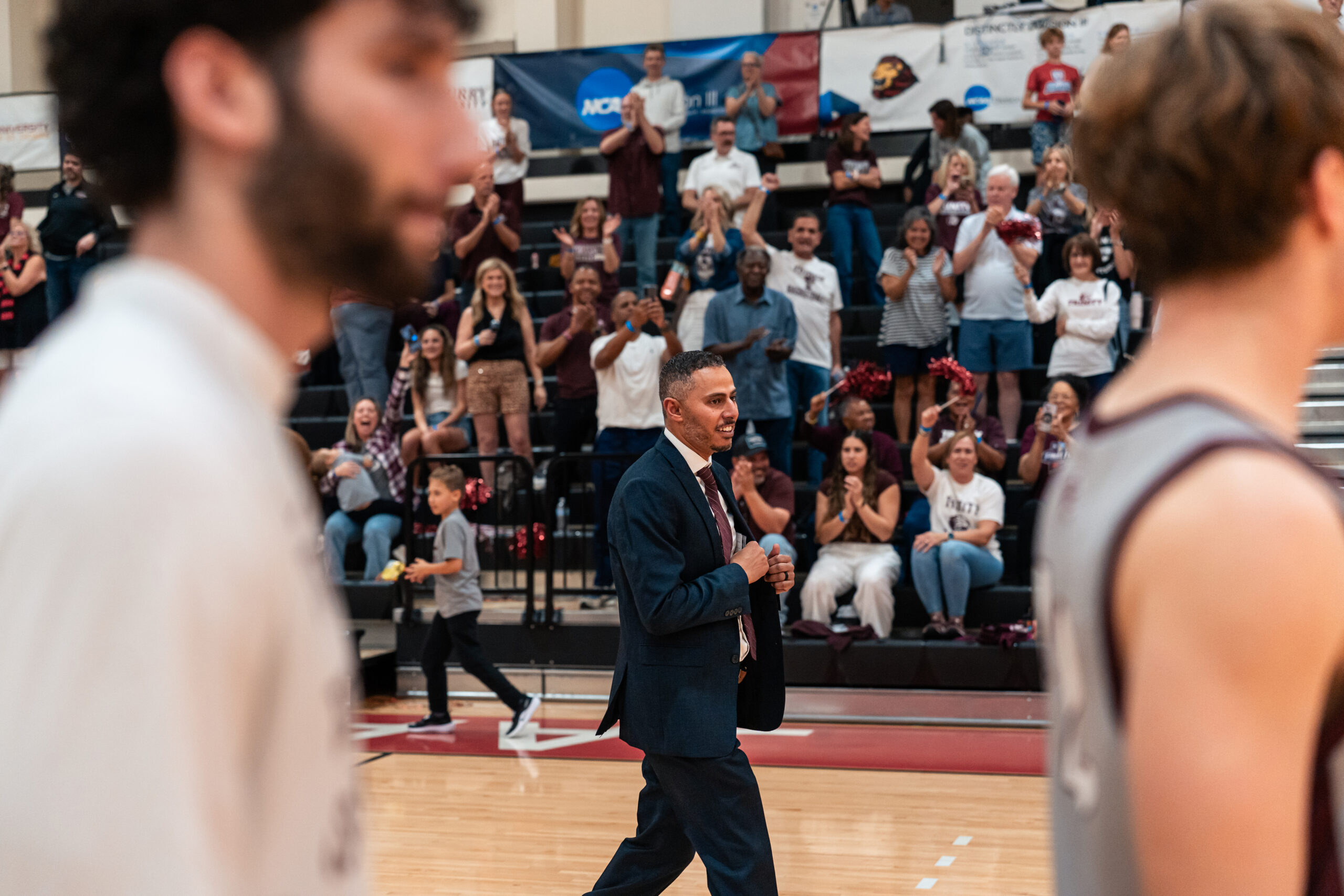 Marwan Elrakabawy Coahcing Trinity Basketball Game