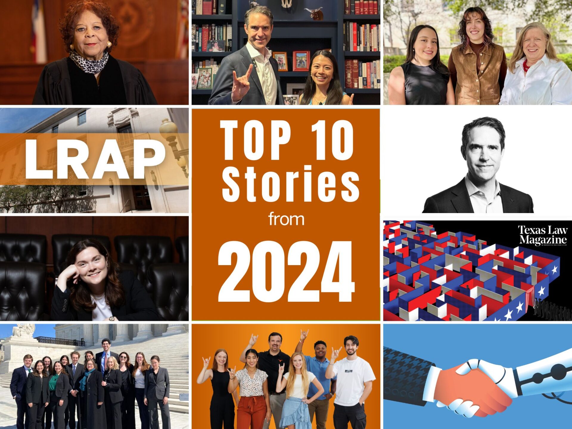 Collage of top 10 stories from 2024