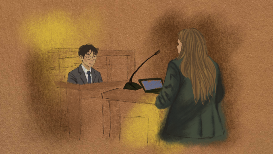 Texas Law and Dell Med Students Prosecution Courtroom Sketch