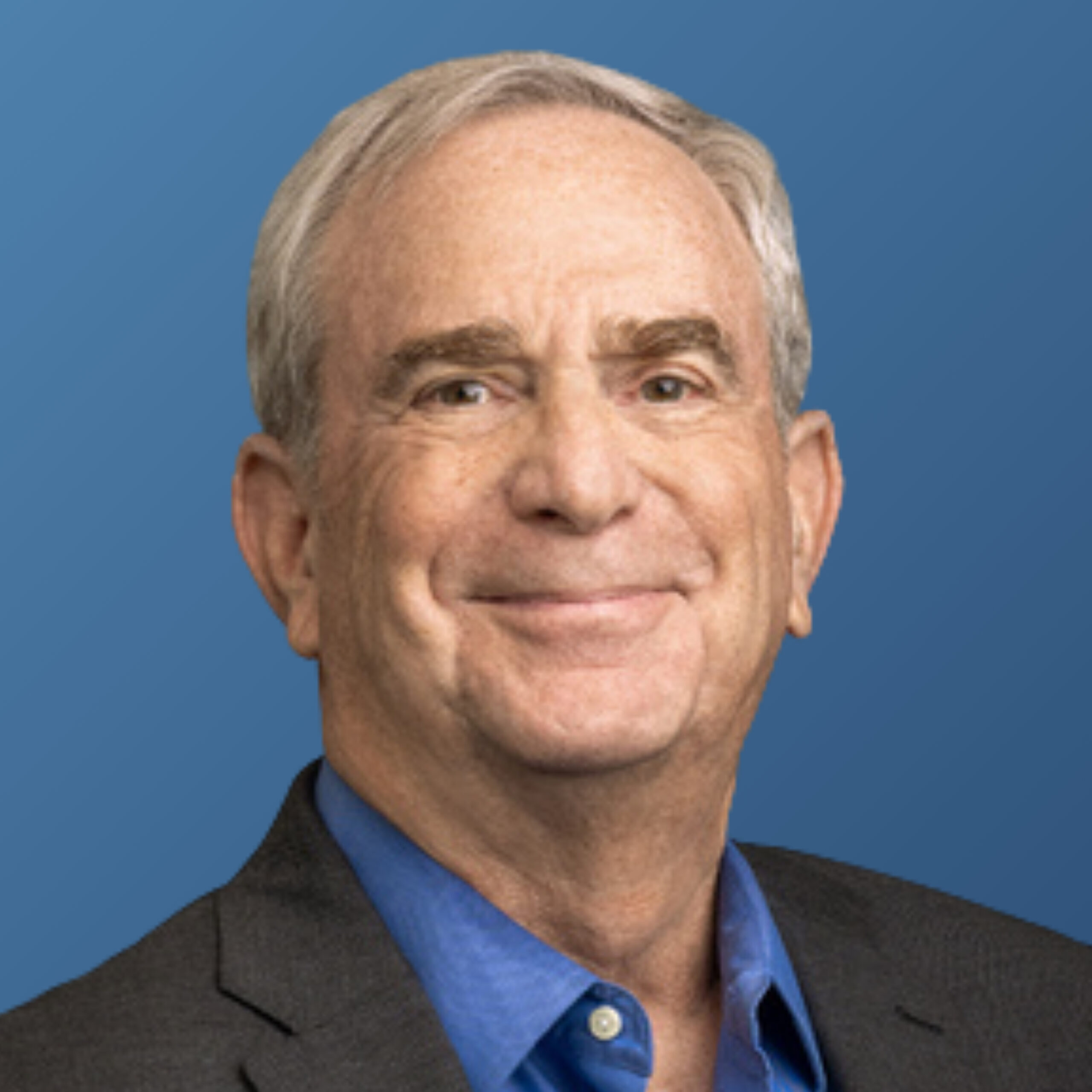 Jeff Civins Headshot with Blue Background