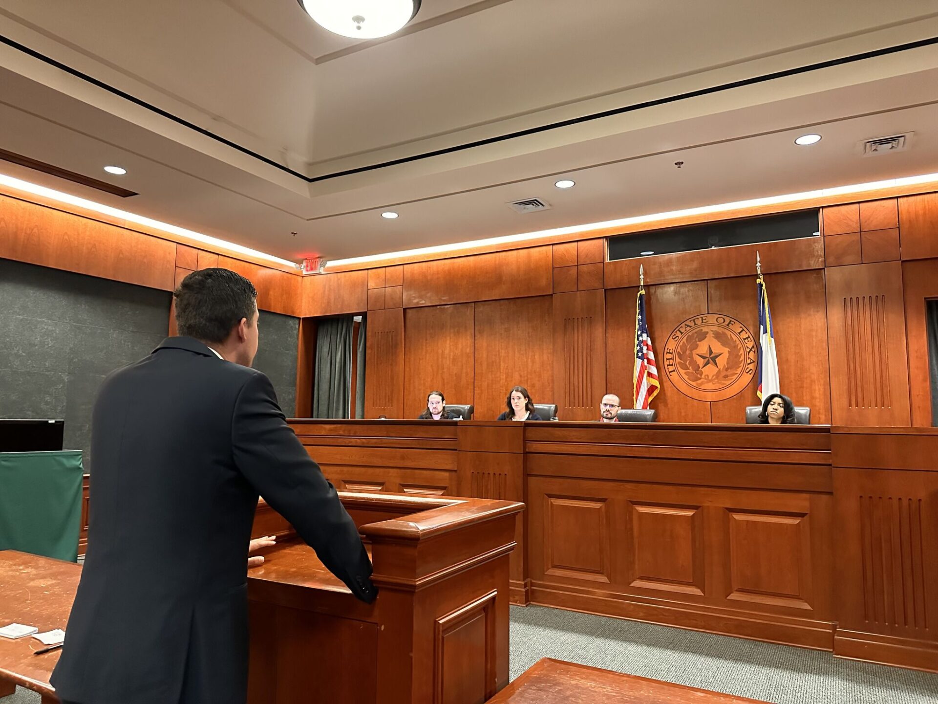 John Greil in a Courtroom