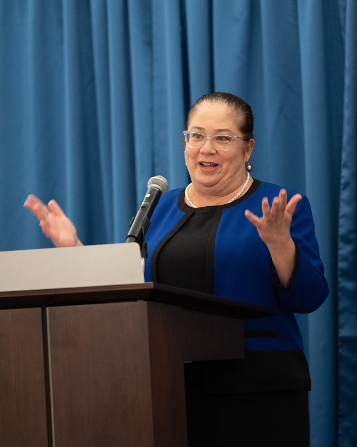 The keynote address was delivered by renowned civil rights litigator Nina Perales, vice president of litigation for the Mexican American Legal Defense and Educational Fund in San Antonio