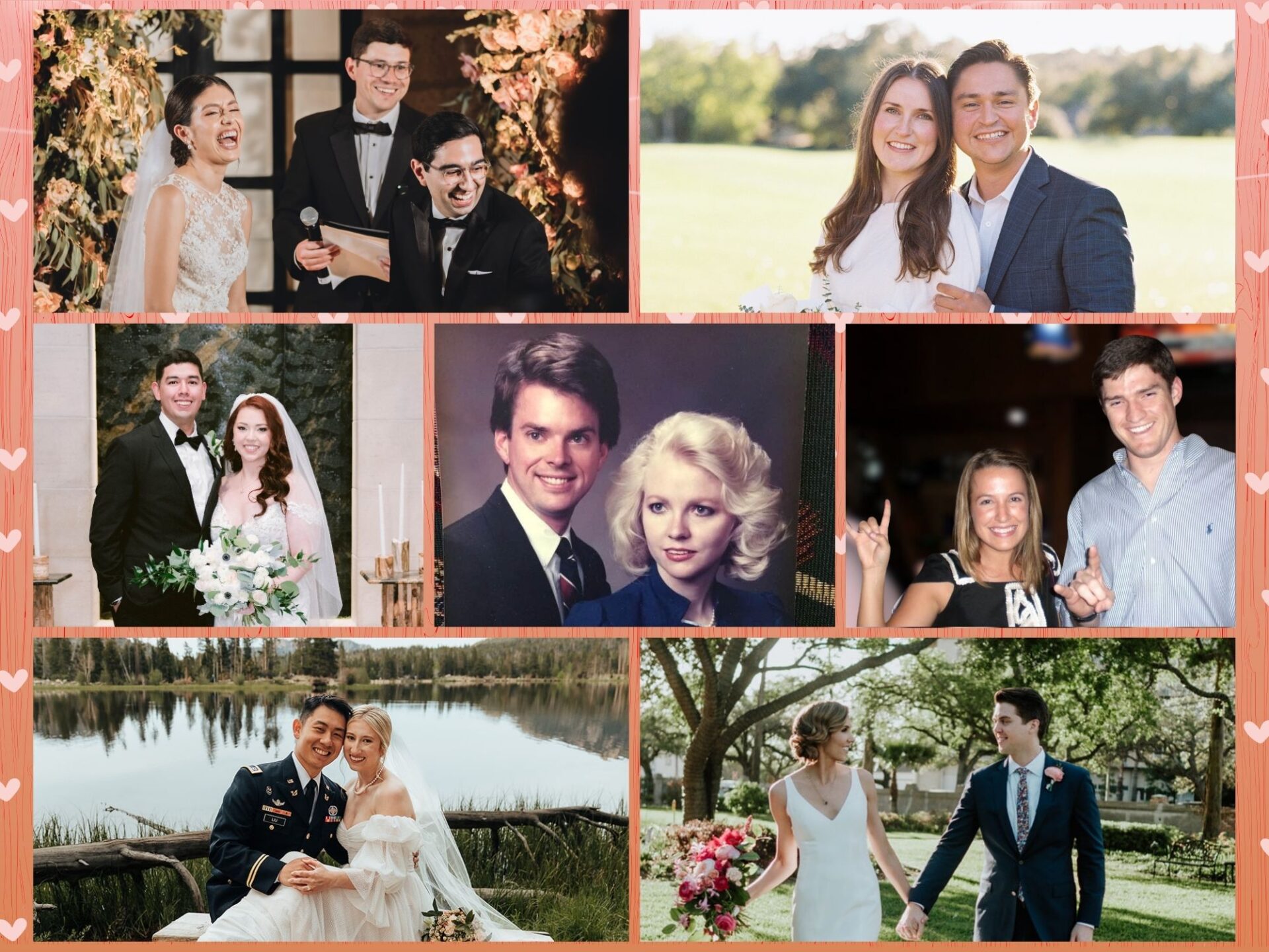 Lawyers in Love 2025 - photos of seven couples who met at Texas Law