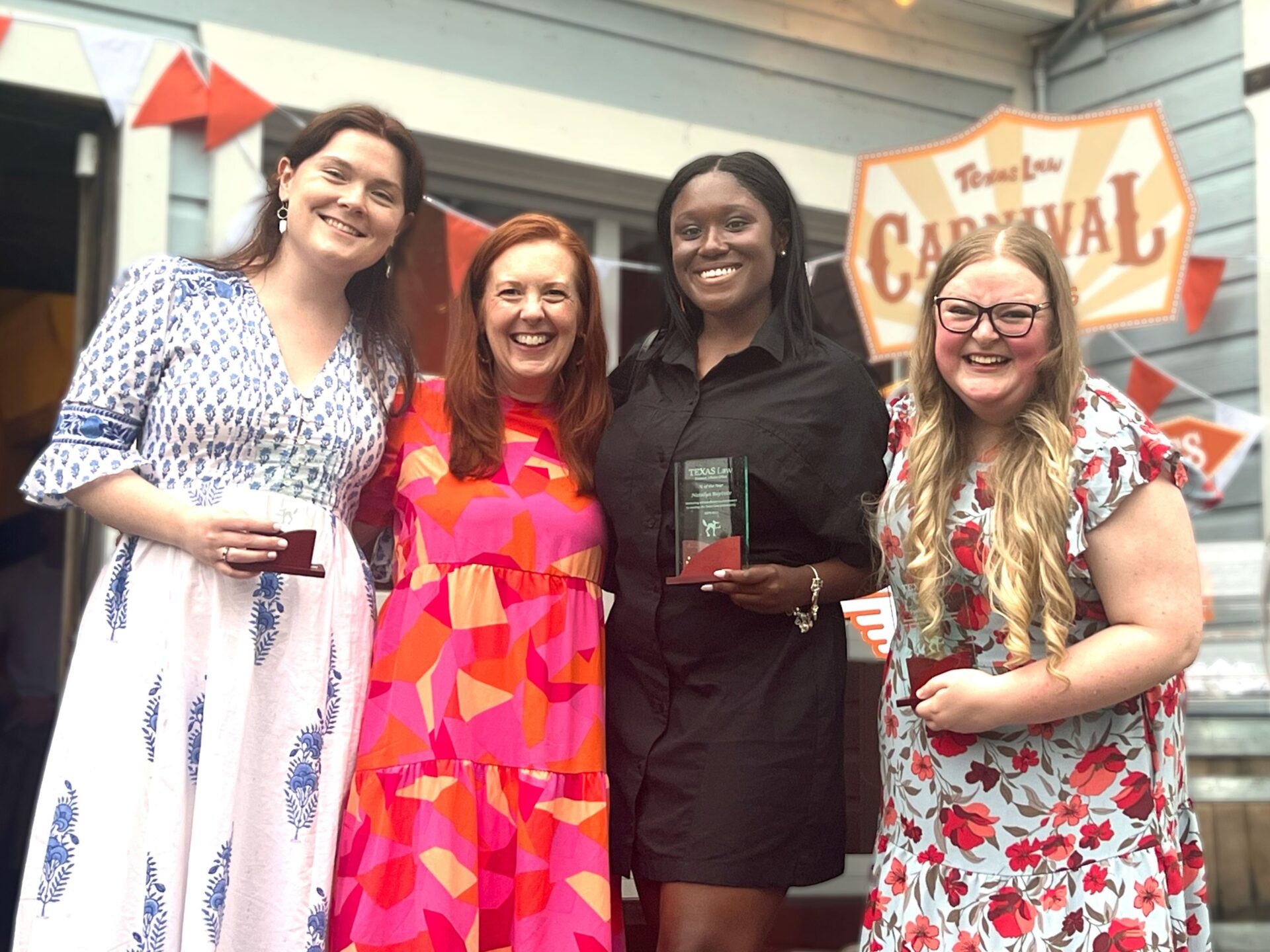 Sydney Jean Gottfried, Assistant Dean Elizabeth Bangs, Natalya Baptiste, and Sydney Sterrett.