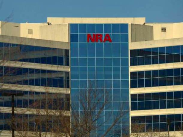 The National Rifle Association of America headquarters building is seen in Fairfax, Va.