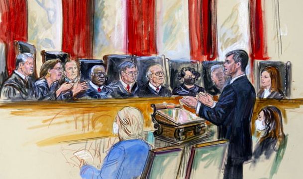 Court sketch of oral arguments