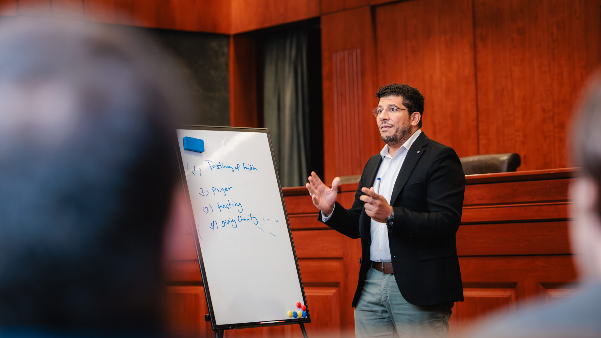 Professor Samy Ayoub prepares expert testimony.