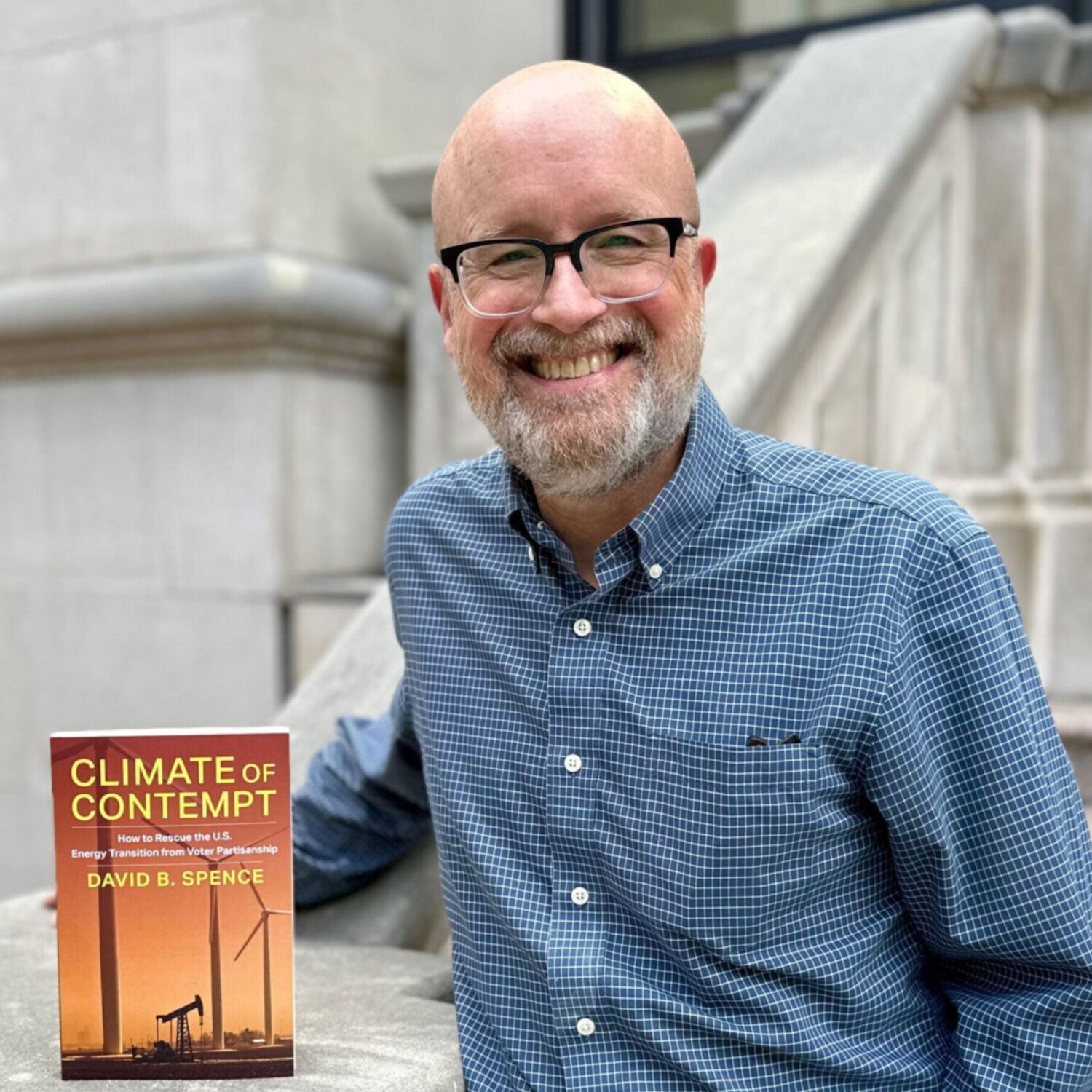 David Spence with Book